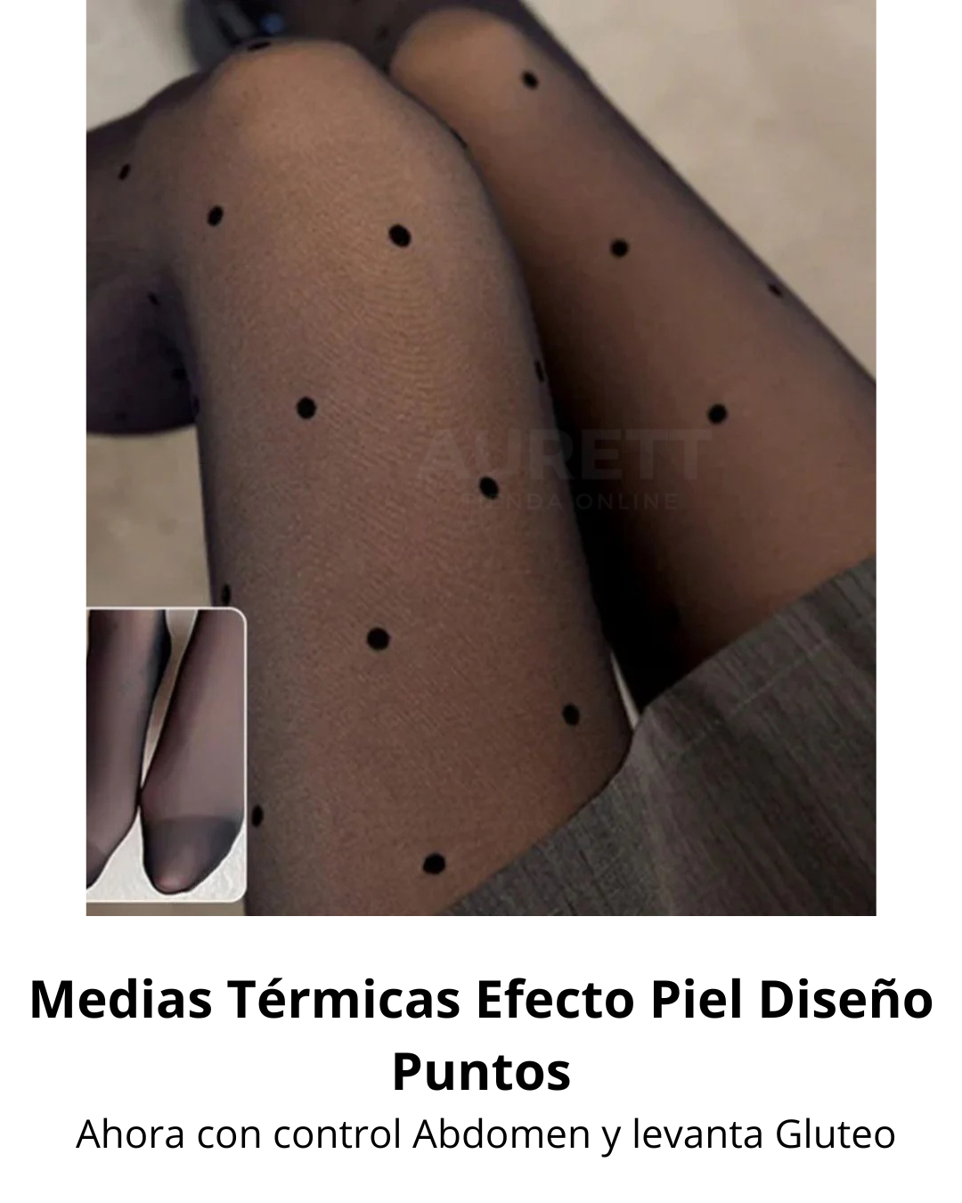MEDIAS TÉRMICAS CONTROL ABDOMEN Y PUSH-UP EFECTO PIEL 220GR