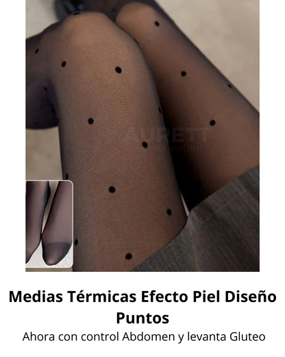 MEDIAS TÉRMICAS CONTROL ABDOMEN Y PUSH-UP EFECTO PIEL 220GR